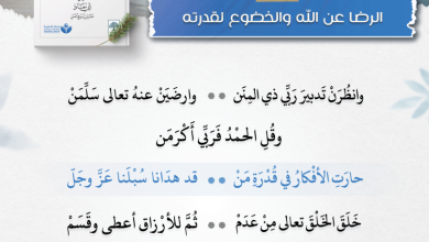 الرضا عن الله والخضوع لقدرته